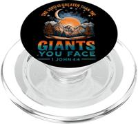 The Lord Is Greater Than The Giants You Face PopSockets PopGrip for MagSafe