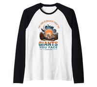 The Lord is Greater Than The Giants You Face Raglan Baseball Tee