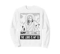 The Lord is my DJ - Funny Jesus God DJ Retro Rave Sweatshirt