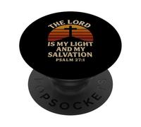The Lord Is My Light and My Salvation Psalm 27:1 Christian PopSockets Adhesive PopGrip