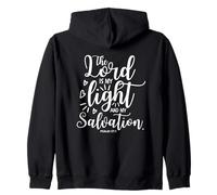 The Lord Is My Light And My Salvation Psalm 27:1 Zip Hoodie