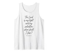 The Lord is My Light and My Salvation Scripture Psalm 27:1 Tank Top