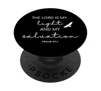 The Lord is my Light and Salvation Eagle Soar Bible Verse PopSockets Adhesive PopGrip