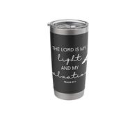 The Lord is My Light and Salvation Eagle Soar Bible Verse Stainless Steel Insulated Tumbler