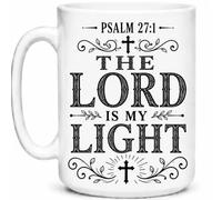 The Lord is My Light Psalm 27:1 Christian Gift Mug