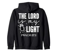 The Lord is my LIGHT PSALM 27:1 Inspirational Design Zip Hoodie
