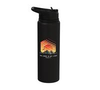 The Lord is My Light Psalm 27:1 - Religious Bible Verse Stainless Steel Insulated Water Bottle