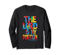 The Lord is My Portion, Lamentations 3:24 Bible Verse Long Sleeve T-Shirt