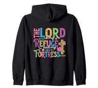 The Lord Is My Refuge & Fortress - Psalm 91 Zip Hoodie