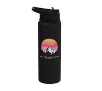The Lord is My Refuge Psalm 91:2 - Christian Bible Verse Stainless Steel Insulated Water Bottle