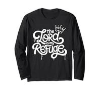 The Lord is My Refuge - Vintage Graffiti Christian Faith Long Sleeve T-Shirt