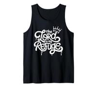 The Lord is My Refuge - Vintage Graffiti Christian Faith Tank Top