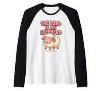 The Lord is My Shepherd Christian Bible Verse Girls Womens Raglan Baseball Tee