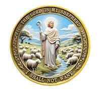 The Lord is My Shepherd Christian Challenge Coin - Inspirational Religious Gift for Christians, Prayer, Devotion, Faith, and Encouragement