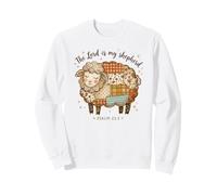 The Lord Is My Shepherd Christian Easter Sheep Patchwork Sweatshirt