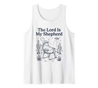 The Lord is My Shepherd Christian Faith Funny Alien UFO Tank Top