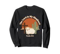 The Lord is My Shepherd Christian Faith Sheep Cactus Cross Sweatshirt