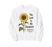 The Lord is My Shepherd Christian Faith Sunflower Rosary Sweatshirt