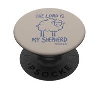 The Lord Is My Shepherd Cute Sheep Christian Bible Verse PopSockets Adhesive PopGrip