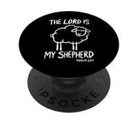 The Lord Is My Shepherd Cute Sheep Christian Bible Verse PopSockets Adhesive PopGrip