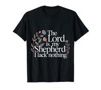 The Lord is My Shepherd I Lack Nothing Church Strength |- Value Graphic T-Shirt, Men, Black, L
