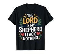 The Lord is My Shepherd I Lack Nothing Church Strength - Value Graphic T-Shirt, Men, Black, S