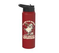 The Lord is My Shepherd I Need Constant Supervision Stainless Steel Insulated Water Bottle