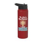 The Lord is My Shepherd I Need Constant Supervision Stainless Steel Insulated Water Bottle