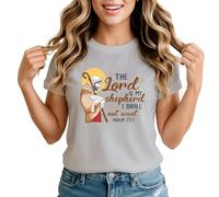 The Lord is My Shepherd I Shall Not Want Psalm 23 1 Womens Graphic T Shirt Christian Bible Verse Religious Tee 2XL
