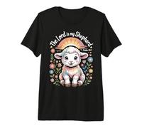 The Lord is My Shepherd Lamb Christian Easter Psalm 23:1 Premium T-Shirt