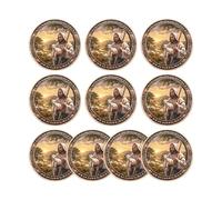 The Lord is My Shepherd Protection Prayer Pocket Token Inspirational Challenge Coin Psalm 23:1 Religious Medallion Christian Faith Gift (Pack of 10)
