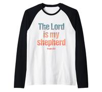 The Lord is My Shepherd Psalm 23:1 Christian Bible Verse Raglan Baseball Tee