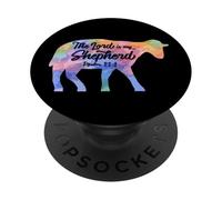 The Lord Is My Shepherd Psalm 23:1 Colorful Calf Silhouette PopSockets Adhesive PopGrip