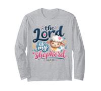The Lord is My Shepherd Psalm 23:1 Cute Lamb Long Sleeve T-Shirt