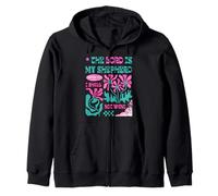 The Lord Is My Shepherd - Psalm 23:1 Retro Christian Design Zip Hoodie
