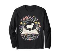 The Lord is My Shepherd Psalm 23 Botanical Cottagecore Long Sleeve T-Shirt