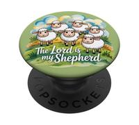 The Lord Is My Shepherd Psalm 23 Christian Bible PopSockets Adhesive PopGrip