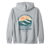 The Lord Is My Shepherd Psalm 23 Quiet Waters Zip Hoodie