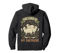 The Lord Is My Shepherd Psalm 23 Retro Earth Tone Sheep Pullover Hoodie