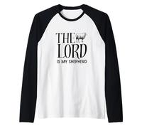 The Lord is My Shepherd Psalm 23 Sheep Lamb Raglan Baseball Tee