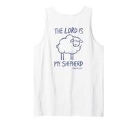 The Lord is My Shepherd Sheep Christian Bible Verse On Back Tank Top