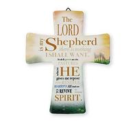 The Lord Is My Shepherd Wall Cross Decorative Ceramic Cross