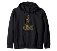 The LORD is My Strength and My Defense Zip Hoodie