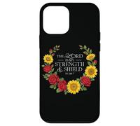 The Lord Is My Strength Christ Bible Psalm 28:7 Sunflower Case for iPhone 12 mini
