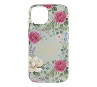 The Lord Is My Strength My Song Exodus 15:2 Floral Aesthetic Case for iPhone 14