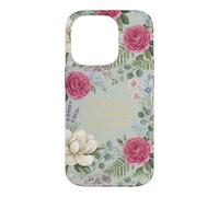 The Lord Is My Strength My Song Exodus 15:2 Floral Aesthetic Case for iPhone 14 Pro