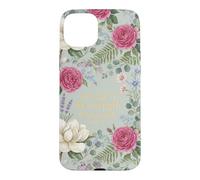 The Lord Is My Strength My Song Exodus 15:2 Floral Aesthetic Case for iPhone 15 Plus