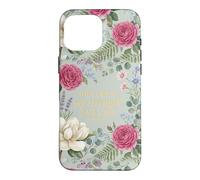 The Lord Is My Strength My Song Exodus 15:2 Floral Aesthetic Case for iPhone 16 Pro Max