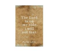 The Lord Is on My Side, I Will Not Fear. Art Poster, Jesus Christ Wall Art Decor for Living Room Or Church