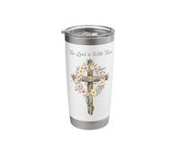 The Lord is with Thee Christian Easter First Communion Lent Stainless Steel Insulated Tumbler